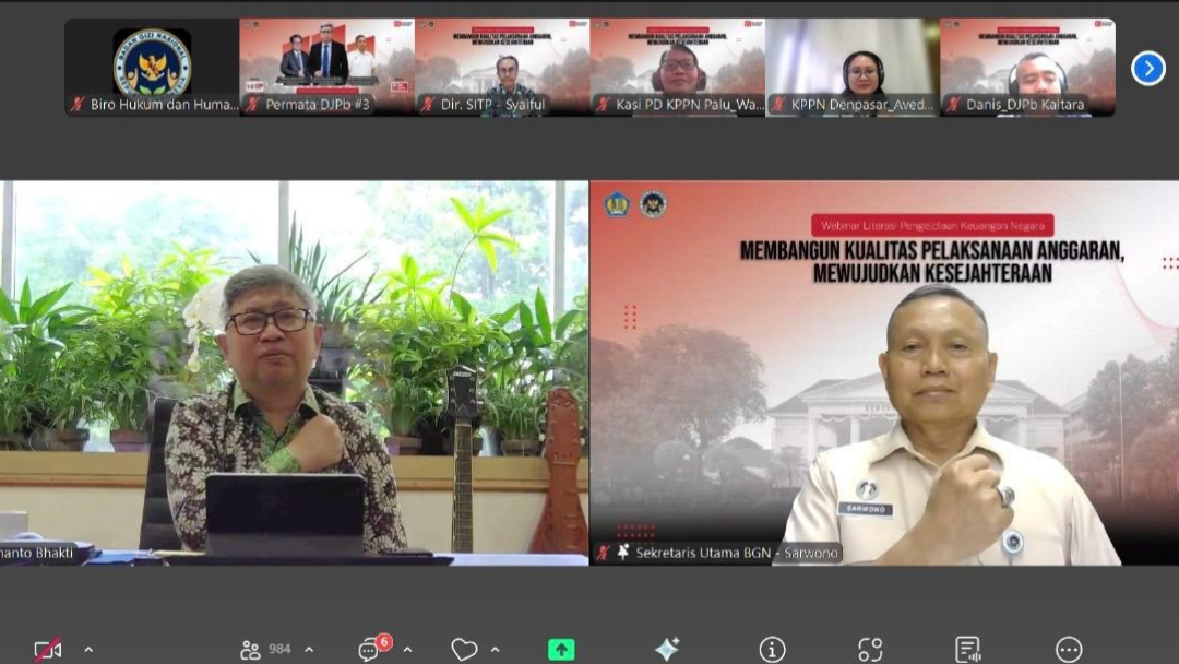 Tingkatkan Kualitas Anggaran, BGN Asahan dan Kemenkeu Selenggarakan Webinar Literasi Keuangan